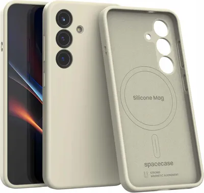 Produktbild von Spacecase Silikon Mag Galaxy S25 beige