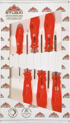 Produktbild von STUBAI TORX Schraubendrehersatz, stirnseitige Bohrung kartonverpackt, 6-teilig TORX 8,10,15,20,25,30
