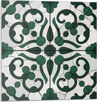 Produktbild von Pflanzenmuster Mit Ornamenten – Selbstklebend – Wandverkleidung – Wandpaneel – Wanddeko – Dekorative Wandpaneele – 3D Wandpaneele – Wandgestaltung selbstklebend – 4 Stück 50 x 50 cm