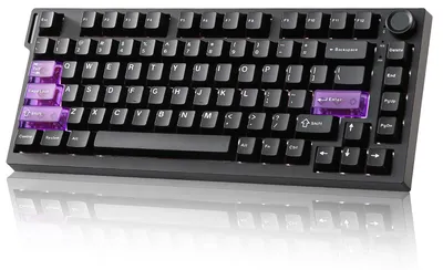 Obrázok produktu pre Herná mechanická klávesnica – 75% kompaktný formát – magnetické spínače – RGB podsvietenie – bezdrôtové a káblové pripojenie – čierna