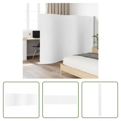 Produktbild von The Living Store Paravent Weiß 165x600 cm Bambus