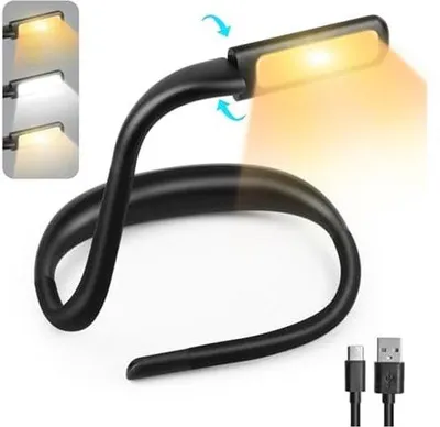 Zdjęcie produktu dla Lampa fluorescencyjna, przenośna lampa fluorescencyjna, ochrona przed promieniowaniem UV i regulacja jasności, lampa fluorescencyjna, elastyczna szyjka, do czytania, robótek ręcznych, biwakowania
