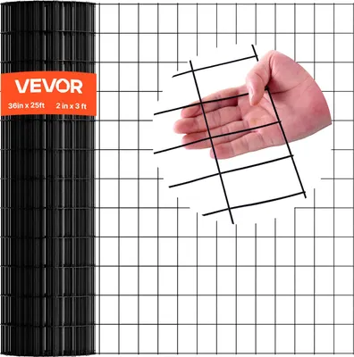 Produktbild von VEVOR Weidezaun, 91 cm x 7,62 m, Maschenweite 5,08 x 7,62 cm, φ1,52 mm verzinkter Stahldrahtzaun für Hühner, Kaninchen, vinylbeschichteter Viehzaun für Tiergehege, Käfigdraht, Gartenzäune