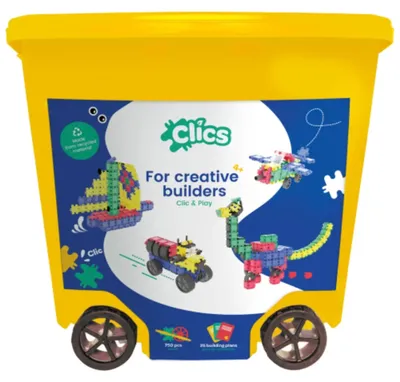Zdjęcie produktu dla CLICS KLOCKI KONSTRUKCYJNE ROLLERBOX 25W1, Układanie bloków, 4 lat(a), Plastik, 628 szt.