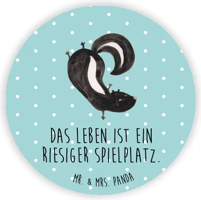 Produktbild von Mr. & Mrs. Panda magnet Stinktier Handstand - Türkis Pastell - Geschenk, Skunk, Kühlschrank, Wildtier, für fotos, Memohalter, magnettafel, Kühlschrankmagnet, Raubtier