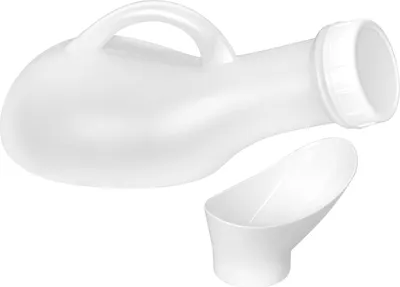 Produktbild von Lekfreie tragbare Urinal 1000 ml - Unisex Urinale Toilettflasche für Auto Reisen - Morsbeständig - Weibliche Urinflaschen - Senioren - Hygienisch und Praktisch
