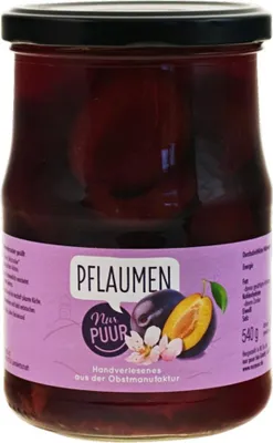 Produktbild von Pflaumen - halbe Frucht entsteint mit Rohzucker 540g