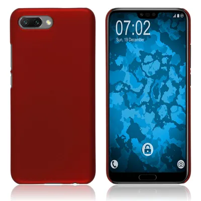Produktbild von PhoneNatic Case kompatibel mit Huawei Honor 10 - Hülle rot gummiert Hard-case Cover
