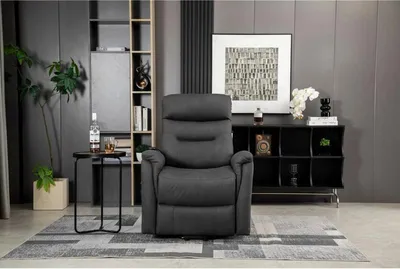 Produktbild von Happy Home Elektrisch verstellbarer Aufstehsessel Sofasessel ca. 82 x 90 x 108 cm Dunkelgrau Mit Power-Lift-Funktion individuell einstellbarem Winkel