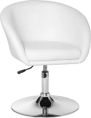 Produktbild von AMSTYLE  Relaxsessel Loungesessel Kunstleder Cocktailsessel weiß Sessel Drehbar Esszimmerstuhl 120 kg Clubsessel Leder-Optik Drehstuhl Loungesessel