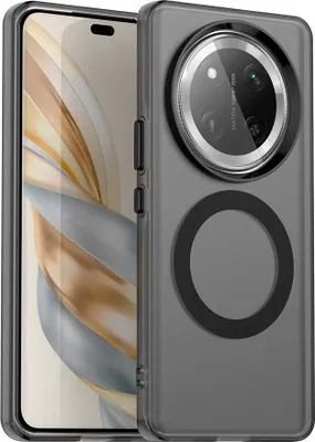 Produktbild von Magnetisch Hülle für Honor X60 Pro/X9C/Magic 7 Lite, Schlank Durchscheinend Matt Stoßfest Handyhülle Schwarz