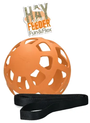 Zdjęcie produktu dla Hay Slow Feeder Fun & Flex – zabawka i slow feeder dla konia-Pomarańczowy