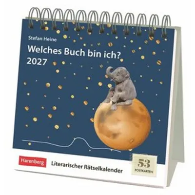 Produktbild von Welches Buch bin ich? Premium-Postkartenkalender 2027 - Literarischer Rätselkalender