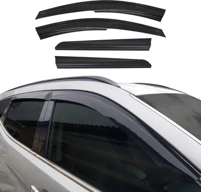 Obrázok produktu pre 4x veterný deflektor dažďový deflektor pre Dacia Duster 2010-2017 akrylová tmavá