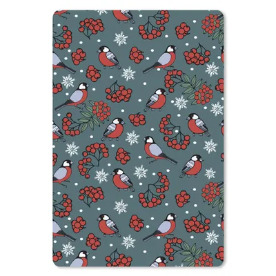 Produktbild von MuchoWow® Mauspad Mousepad Vogel - Weihnachten - Schnee - Beere - Muster 18x27 cm - Mousepads - Maus Mat - Pad - Mausunterlage