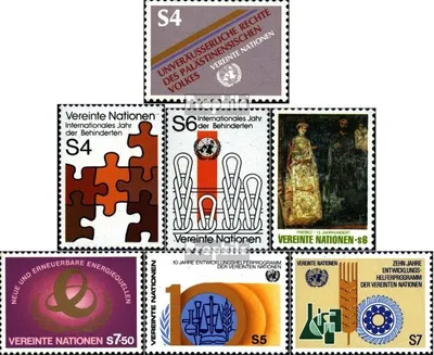 Produktbild von Briefmarken UNO - Wien 1981 Mi 16-22 (kompl.Ausg.) Jahrgang 1981 komplett gestempelt Freimarken