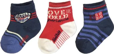Produktbild von Bóboli Jungen Socken 3er Pack blau/rot Gr. 19-27 19/21