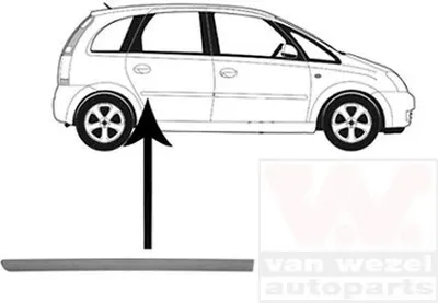 Immagine prodotto di VAN WEZEL Modanatura porta posteriore destra per OPEL Meriva A (X03) 3781426