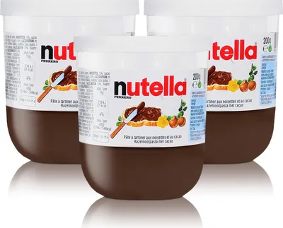 Produktbild von 3x Ferrero Nutella Glas Brotaufstrich Schokolade 200g