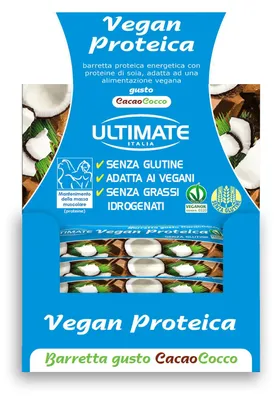 Immagine prodotto di Ultimate Barretta Vegan Proteica Cacao/Cocco 24 Pezzi