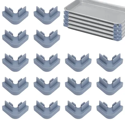 Gefriertrockner-Lade-Stapelclips, 16 St., 44x43x32 mm, grau