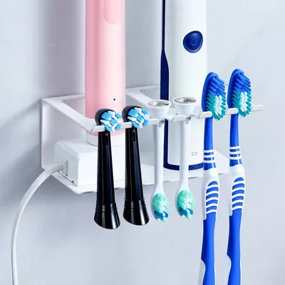 Produktbild von Selbstklebender Zahnbürstenhalter Wandhalterung – Klein | Kunststoff | Weiß