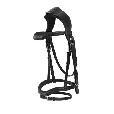 Produktbild von Acavallo Trense Amazzone Trensenzaum Ledertrense Schwarz Full