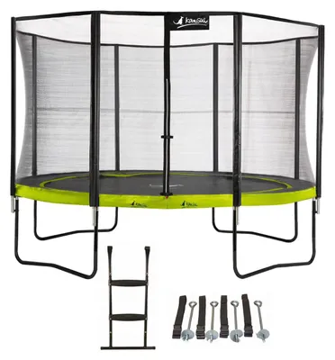 Produktbild von KANGUI - Trampolin Ø 360cm + Sicherheitsnetz + Leiter + Verankerungsset - PUNCHI 360