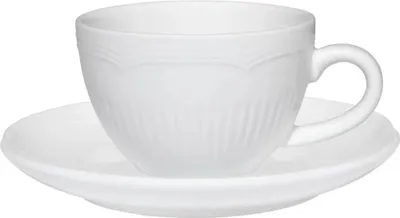 Zdjęcie produktu dla Maxwell and Williams White Basics Rococo filiżanka do espresso ze spodkiem 90 ml