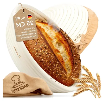 Produktbild von Rundes Gärkörbchen 25 cm für 500 g bis 1 kg Brot - nachhaltig und natürlich