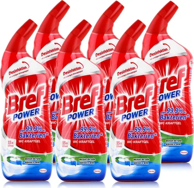 Produktbild von Bref Power WC-Kraftgel gegen 99,9% gegen Bakterien 750ml (6er Pack)