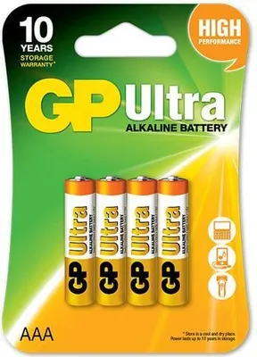 Image de Pile alcaline Ultra GP R3 (AAA), 4 unités/blister