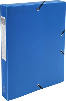Produktbild von Exacompta Exabox Archivbox DIN A4 Blau 40mm Rücken Polypropylen 700µ