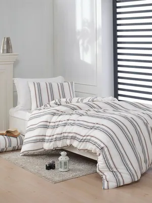Produktbild von L'Essentiel Linge de Maison, Nairobi - Cream, Creme, Einzelbettbezug-Set, 70 % BAUMWOLLE / 30 % POLYESTER, 140 x 200 cm