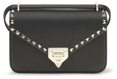 Immagine prodotto di Borsa a tracolla Valentino Garavani in pelle di vitello nera, modello 9W2B0T76VSF_0NO