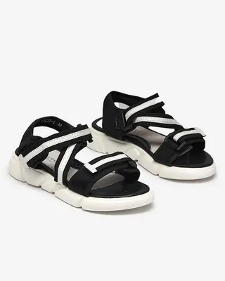 Produktbild von Schwarz-weiße Kindersandalen mit Klettverschluss Modis - Schuhe, Größe 34