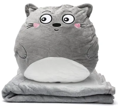 Obrázok produktu pre Omgoods – Dekoračná prikrývka 2 v 1 s motívom mačiek – 140 x 170 cm