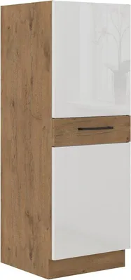 Obrázok produktu pre Kuchynská skrinka so skrytými šuplíkmi VANYA - šírka 50 cm, biela / dub lancelot