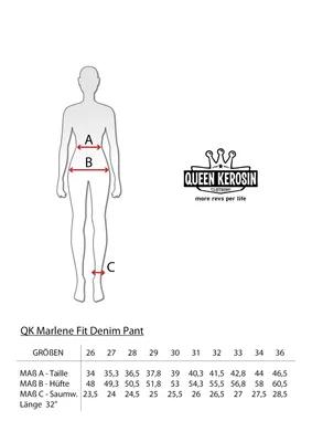 Produktbild von Queen Kerosin Jeans Hose - Marlene Fit W31 / L32