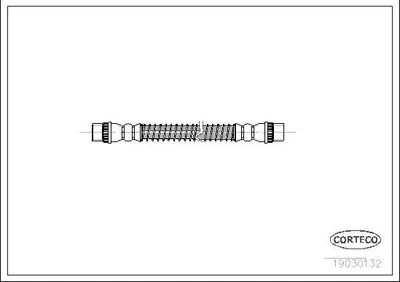 Produktbild von CORTECO 19030132 Bremsschlauch Hinten für CITROËN C5 II Break (RE) C5 II (RC) C5 I (DC) C5 I Break (DE)