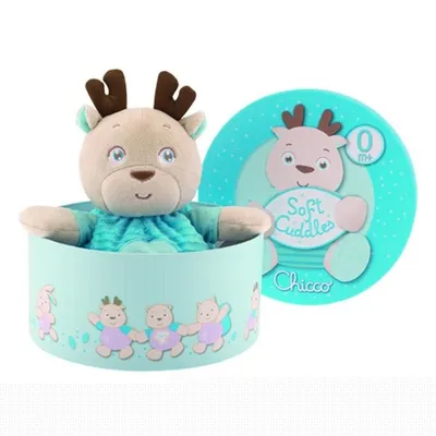 Image de Grande peluche renne bleue