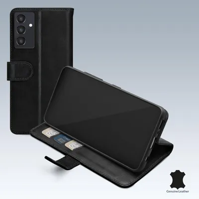 Produktbild von Mobilize Wallet Handyhülle für Samsung Galaxy A25 Hülle Echtes Leder Klapphülle Geldbörse - Schwarz