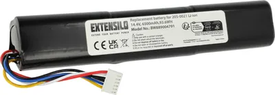 Produktbild von EXTENSILO Akku Ersatz für 205-0023, 205-0026, 205-0021, 205-0022 für Saugroboter Schwarz (6500 mAh, 14,4 V, Li-Ion)