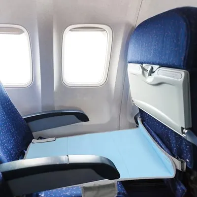 Produktbild von Flugzeugbett Sitzverlängerung aus Oxfordstoff Faltbar Tragbar für Kleinkinder für Flugreisen Fußstütze Am Flugzeugsitz