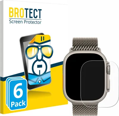 Produktbild von 6x Für Apple Watch Ultra / Ultra 2 / Ultra 3 (49 mm) Schutzfolie BROTECT Displayschutz Display Schutz Folie Klar Transparent