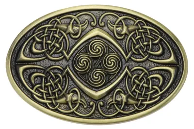 Image de Boucle de ceinture vintage en métal, avec un motif de nœud celtique