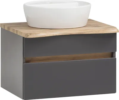 Image de Waschtisch-Set >Villach< (B/H/T: 61x41x47 cm) in matt grau - 61x41x47 (BxHxT)