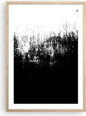 Produktbild von Gerahmtes Poster - Rahmen in heller Eiche - Abstraktion dunkel schwarz und weiß - 50x70 cm - Wand Bild - Wanddeko - Wandbilder - Kunstposter - Wandposter - Bilderrahmen - Bilder - P2NPA50x70-4601