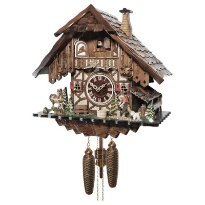 Produktbild von Engstler - 48718/8 - Kuckucksuhr - 8-Tage-Kettenzugwerk - Nussbaum