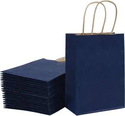 Produktbild von Papiergeschenktaschen 21x11x27cm, 25 Stück, mit Griffen, für Geburtstag
